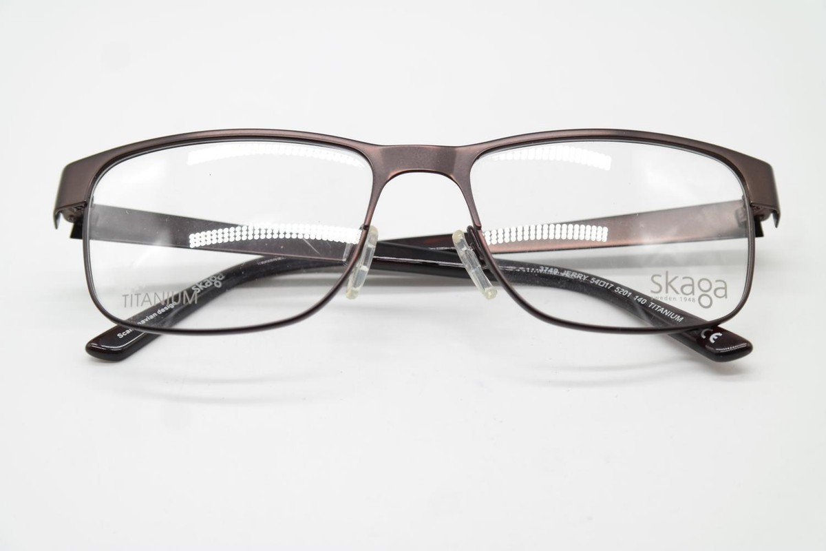 Monture De Lunettes Skaga 3749 JERRY En Titane Bronze - Forme Ovale, 54 Mm | Neuf Sans étiquette