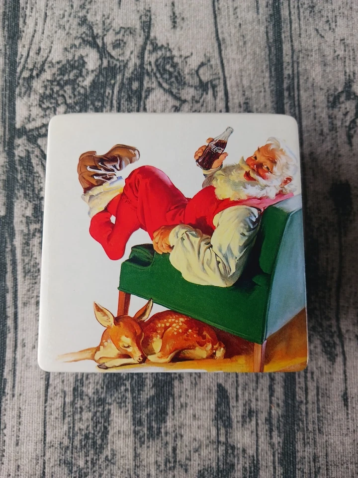 Coca Cola Santa Claus Christmas Drink Coasters Coke Cork Backing Lot Of (40) - Image 3 of 4