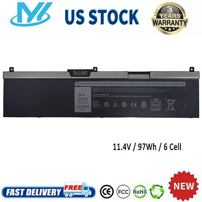  NYFJH Battery For Dell Precision 7530 7730 7540 7740 P34E P74F 0WMRC GW0K9 97Wh