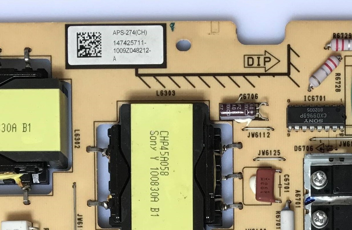 Sony 1-474-257-11 1-882-846-12 APS-274(CH) Power Supply Board For
