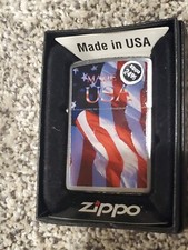 Brand New Zippo Lighter - Made in USA Flag 24797
