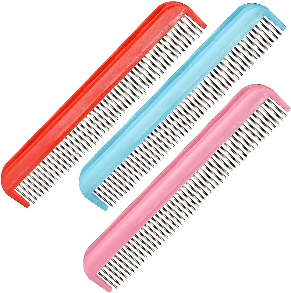 1 X PET DETANGLING LONG HAIR COMB BRUSH WITH ROTATING TEETH DOG PUPPY CAT 6385