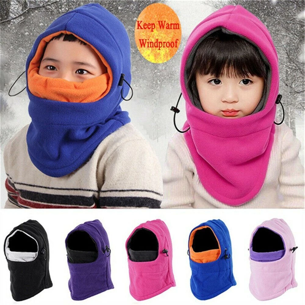 Children Cap Kid Winter Balaclava Hat Fleece Ski Face Mask Snood Warm Boys  Girls