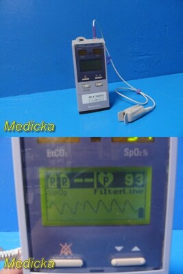 2009 Tyco Nellcor N-85 Microcap Capnograph / Pulse Ox W/ Battery & Sensor ~34453
