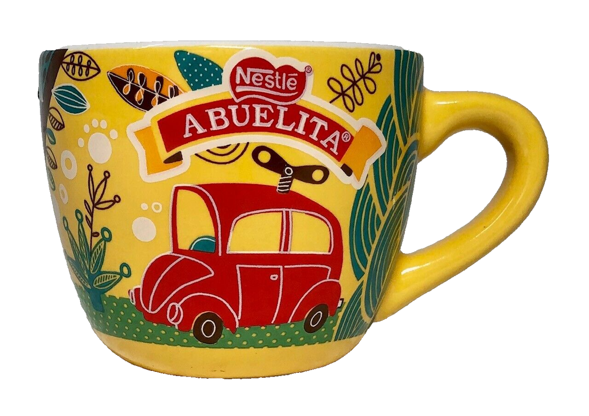 Nestle Abuelita Cup Mexican Hot Chocolate 12 oz Yellow Mug Toys Car  Astronaut | eBay