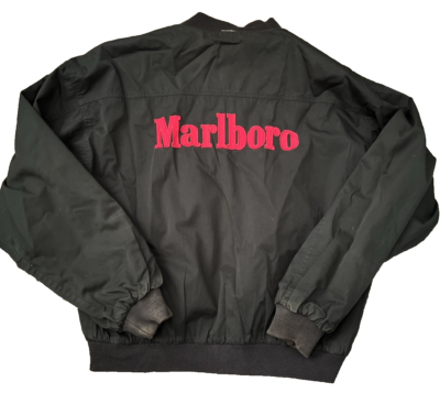 VTG Marlboro Jacket Large Reversible Bomber Cigarette Promo Grunge