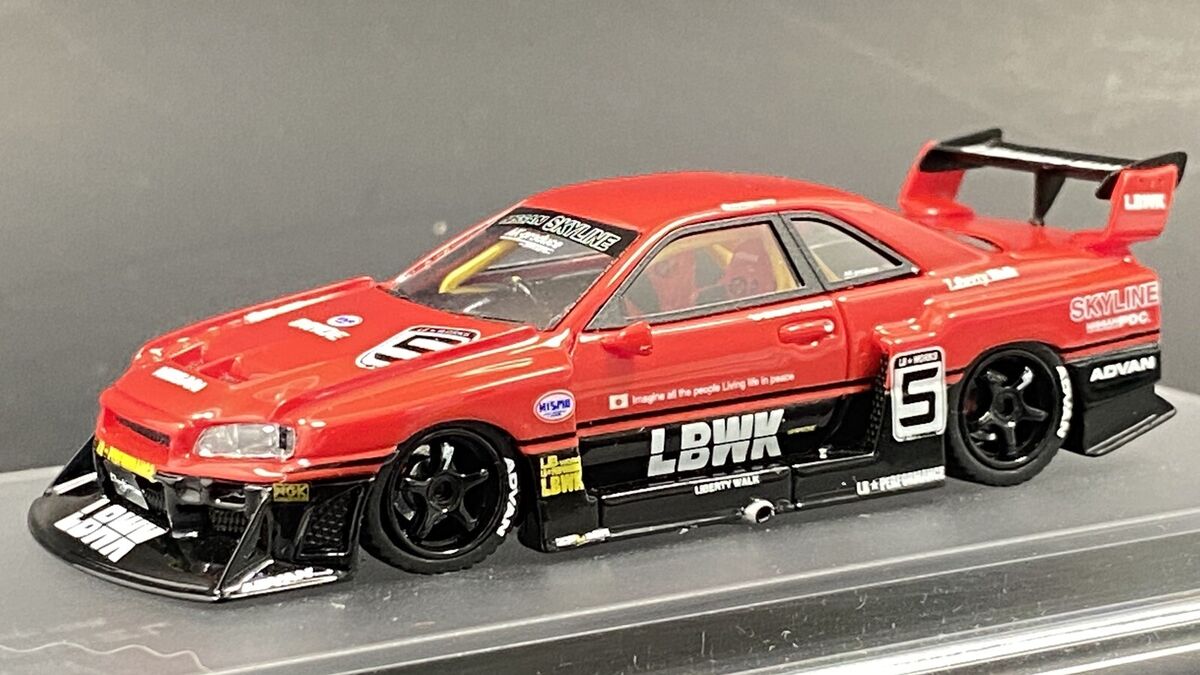 1998 99 Nissan Skyline R34 LBWK Super Silhouette 1:64 Rar 1998 99 Nissan Skyline R34 LBWK Super Silhouette 1:64 Rar
