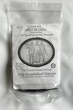 The Three Fighting Men Memorial Trophy Style Oval Belt Buckle Craft Kit - NEW
