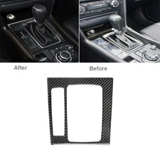 Carbon Fiber Interior Gear Shift Box Panel Trim Cover For Mazda 3 Axela 2017-18 Carbon Fiber Interior Gear Shift Box Panel Trim Cover For Mazda 3 Axela 2017-18