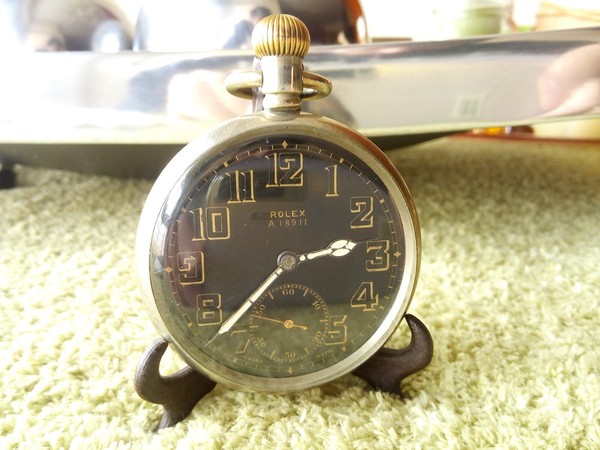 WORKING ROLEX II WORLD WAR AVIATOR POCKET WATCH UNTOUCHED FANTASTIC DIAL A18911