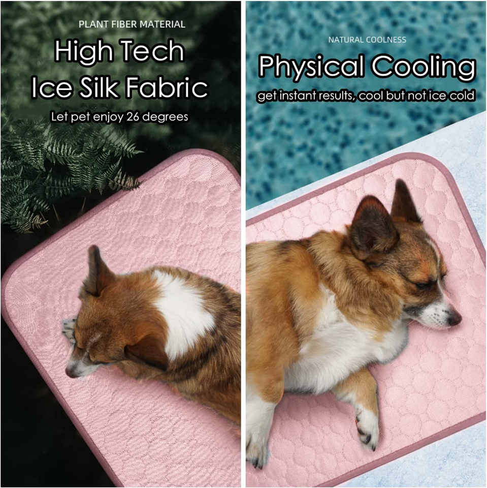 Dog Self Cooling Mat Pet Washable Summer Pads Blanket Hot Weather