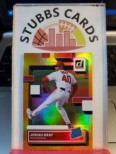 Josiah Grey 2022 Donruss Baseball Rated Rookie Holo Orange Parallel #42