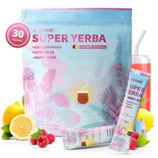 ZOOONE Super Yerba / Yerba Mate Instant Drink Powder/ RASPBERRY LEMONADE Flavor