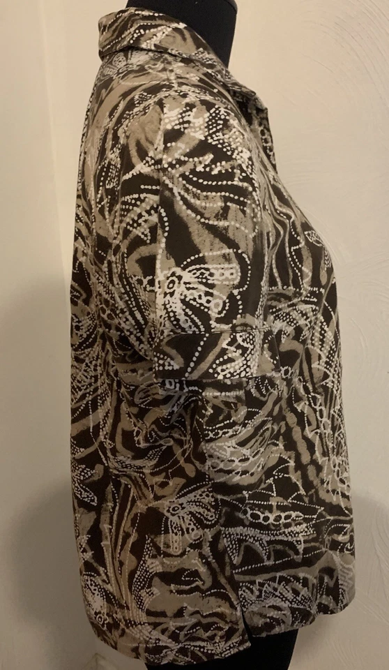 Blusa Top Coral Bay Mujer Manga Corta Marrón Grande Usada en Excelente Condición Foto 4 de 4