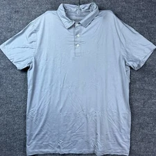 Telaleo Polo Shirt Men's Large Gray Solid Short Sleeve Golf Active Performance
