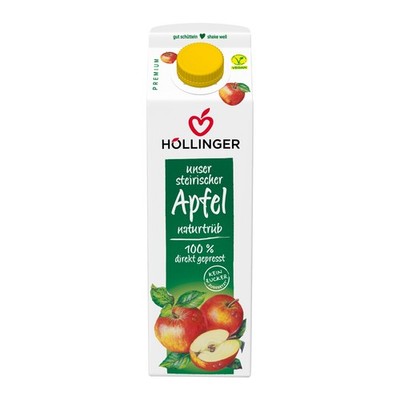Höllinger Steirischer Apfelsaft naturtrüb 1000 ml 1 L Vegan Direkt gepresst
