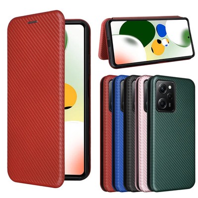 Magnetic For Redmi note12pro/POCO X5PRO Carbon Fibre Phone Shockproof Case