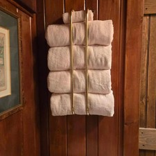 Brass Towel Rack, Vertical Wall Mounted Towel Organizer, Solid Brass Bathroom