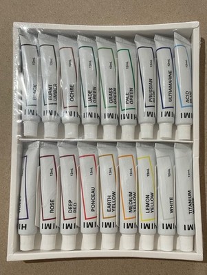 Himi Gouache Paint Tubes- New- 18 Count