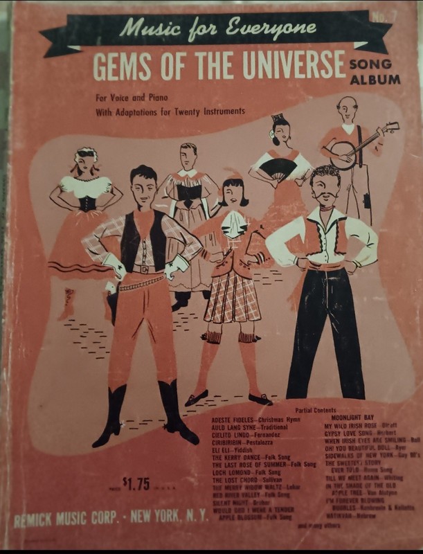 Music for Everyone Gems of the Universe Song Album No, 7 Sheet Music Book Remick