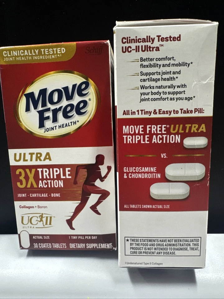 2x Move Free Ultra Joint-Cartilage-Bone Triple Action w/UC Ultra II 30ct Ex12/26 - Image 4 of 4