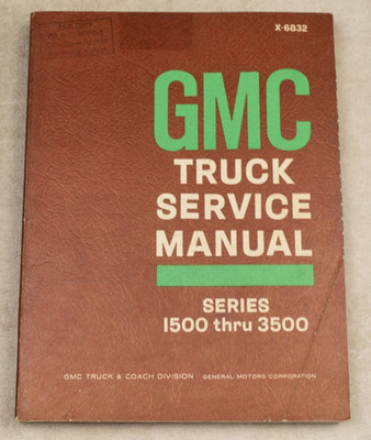 1968 GMC TRUCK 1500 - 3500 MODELS except L3500 SERVICE / SHOP MANUAL - Original