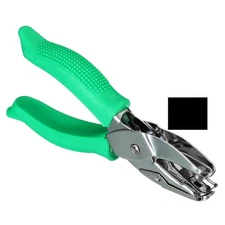 PATIKIL 0.2" Square Single Hole Punch, Handheld Puncher with Grip Green 