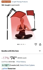 Viconor Red Light Therapy Lamp Infrared Body Therapy Lamp with Stand