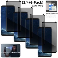 2/4/6 Pack Privacy For Samsung Galaxy S8 Screen Protector - Tempered Glass