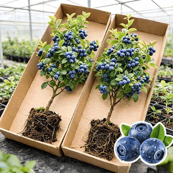 2 Blueray Blueberry Tree Seedlings Live Plant – Fruit Bearing