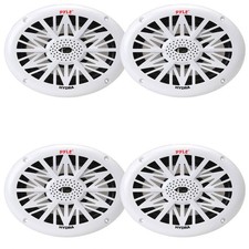 4x Pyle PLMR692 6x9" 260 Watt Max Power 2 Way Full Range Marine White Speakers