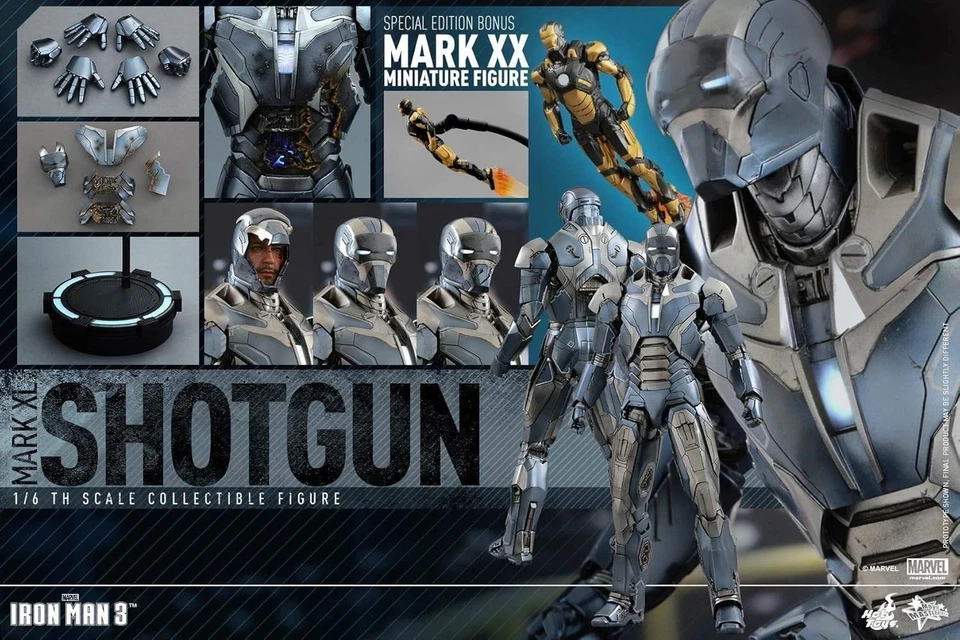 Escopeta Hot Toys Iron Man 3 MMS309 Mark Tony Stark 1/6 Foto 2 de 4