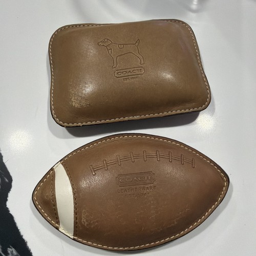 Coach Leather Paperweight Set Authentic