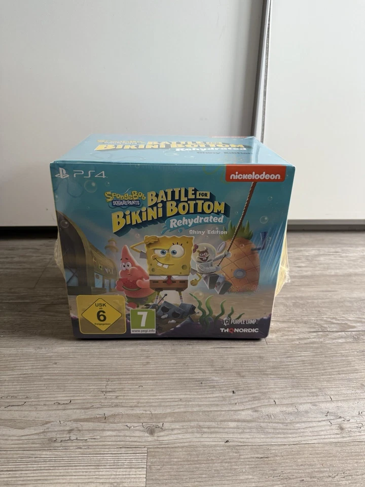 PS4 Spongebob Schwammkopf Battle for Bikini Bottom Rehydrated, Shiny Edition NEU