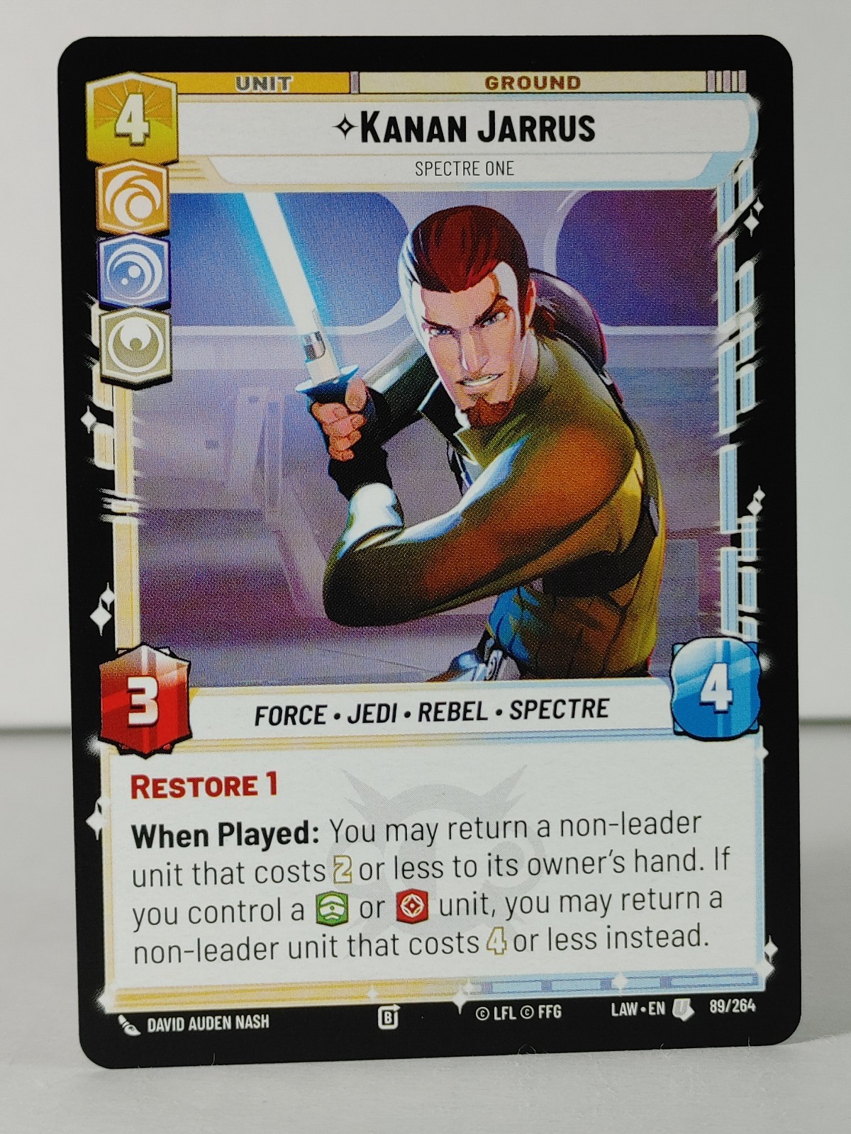 Kanan Jarrus - Spectre One #89 Star Wars Unlimited: Lawless Time trading card — raw and PSA graded price guide