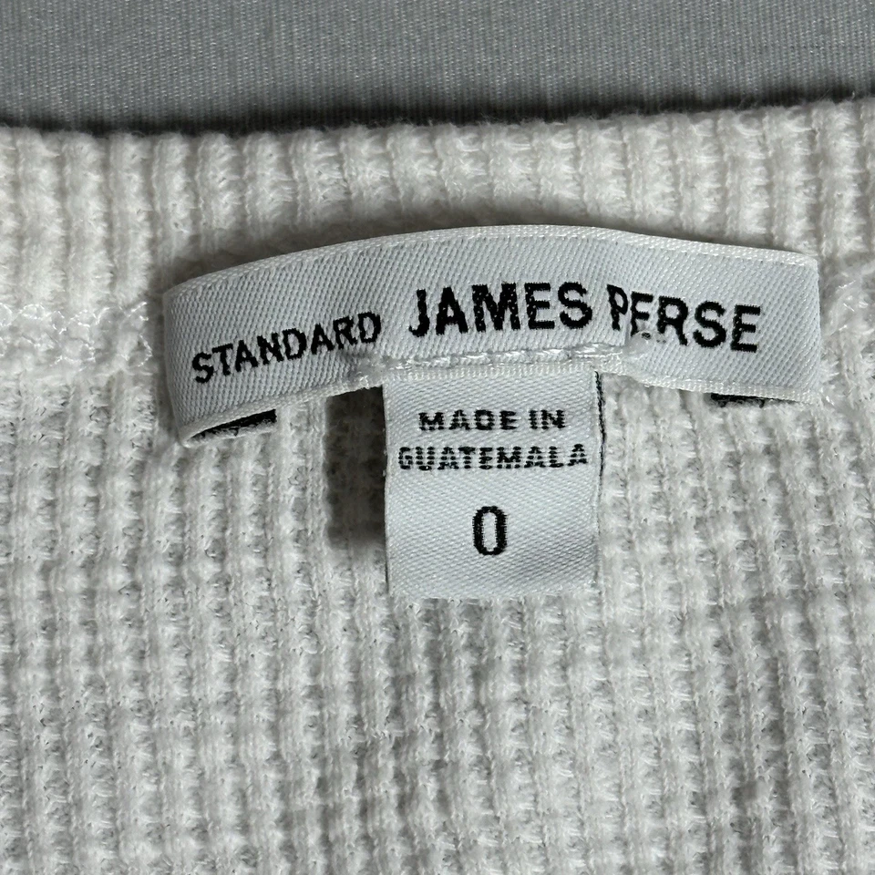 Camisa James Perse Estándar Para Mujer 0 XS Top Térmico Manga Larga Algodón Capas Foto 3 de 4