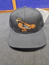 Vintage 90s Starter W/tags Baltimore Orioles Old Logo Snapback Hat Cap Black MLB