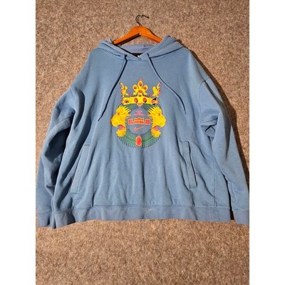 Nike LeBron James Mens Blue Hoodie 3XL Strive For Greatness Crown Lion