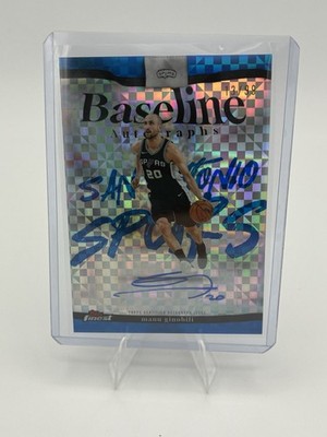 2025-26 Topps Finest Manu Ginobili Baseline Blue Geo Auto #/99