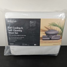 Miracle Made FULL Luxe Temp Regulating Cooling Self Cleaning Sheet Set White