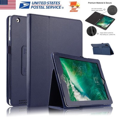 Leather Flip Stand Case Cover for Apple iPad 2nd 3rd 4th 5th 6th 7th 8th 9th Gen