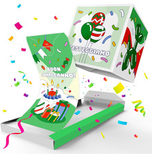 «BOOM!» Biglietto Di Auguri Esplosivo Coriandoli Buon Compleanno, Cartolina Sche