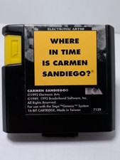 Where in Time is Carmen Sandiego Sega Genesis Cartridge Only Tested Working