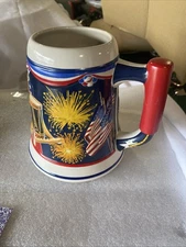 VTG 1997 Anheuser Busch Budweiser Let Freedom Ring Stein Mug CS305 Liberty Bell