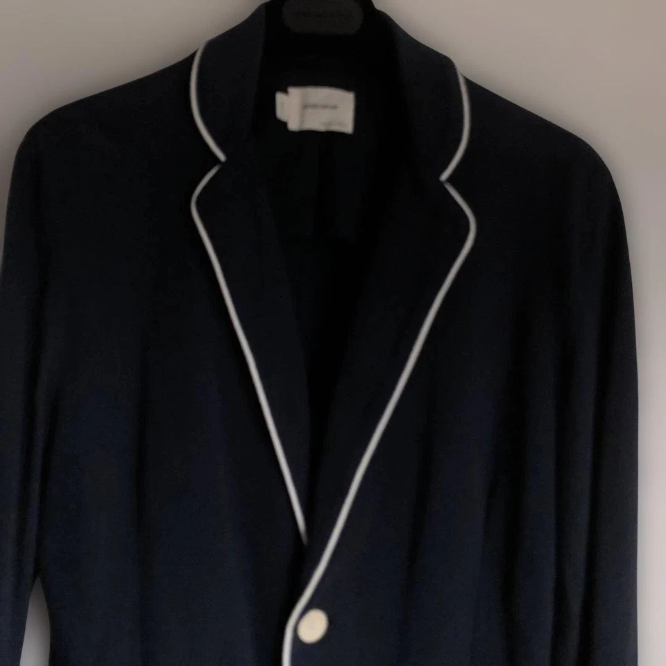 Chaqueta de piqué de algodón azul marino BAND OF OUTSIDERS talla 2 Foto 2 de 4