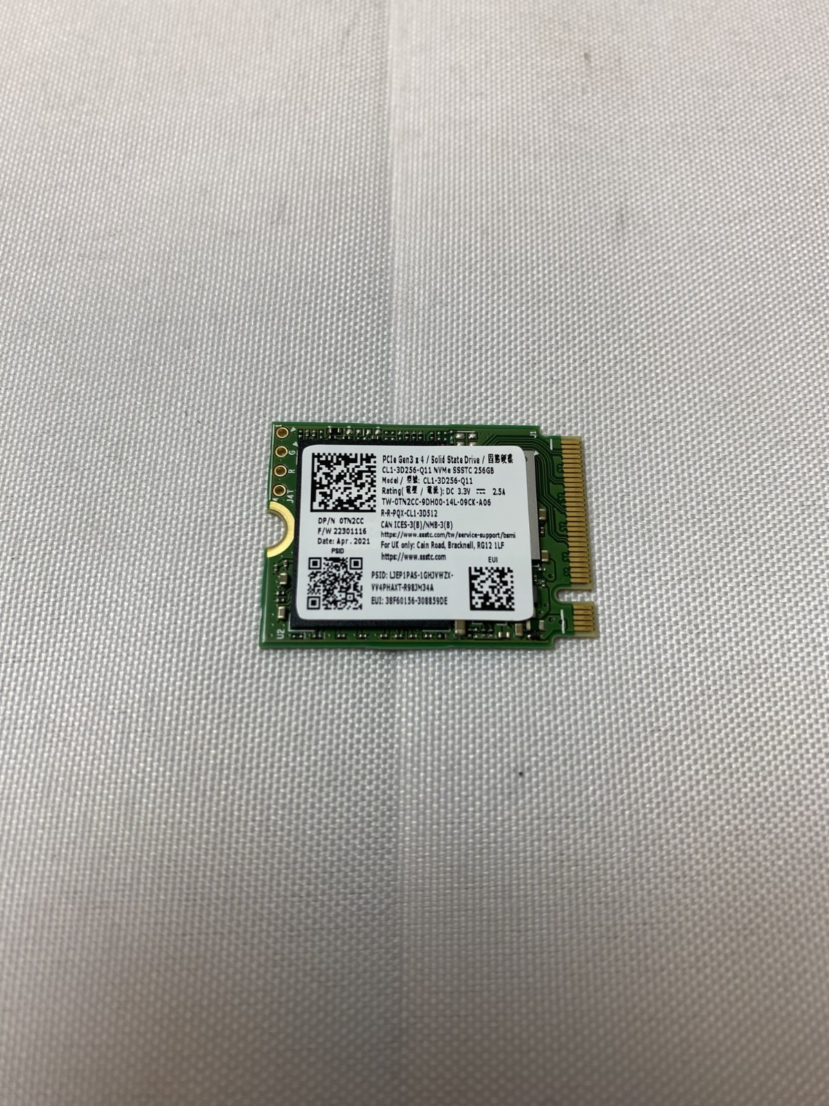 SSD LiteOn CL1-3D256-Q11 256GB NVMe M.2 30mm - Usato E Testato
