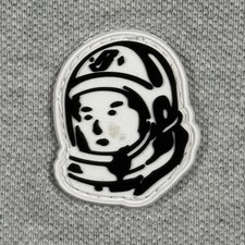 Billionaire Boys Club Cockpit Short-Sleeve Polo Shirt Gray Helmet Logo Sz: XXL