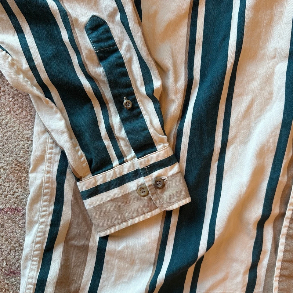 VTG CAMBRIDGE CLASSICS Striped Button Down Shirt Size M Indie Hipster Eclectic - Image 3 of 4