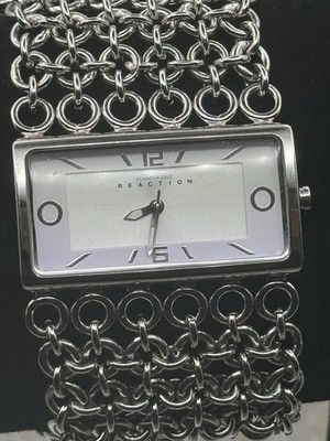Kenneth Cole Reaction Chain Mesh Watch RK 4075, New Battery, fits to 6  