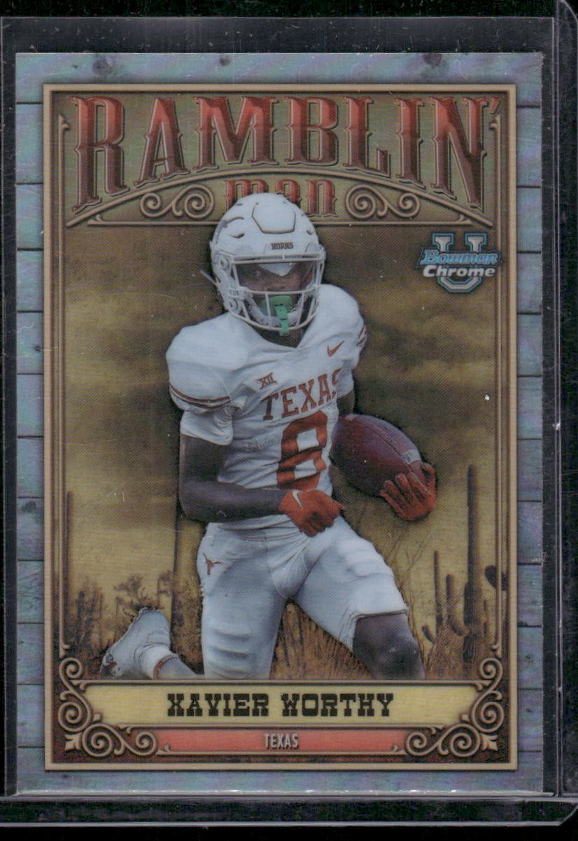 2023 Bowman University Chrome #RM-5 Xavier Worthy Ramblin' Man